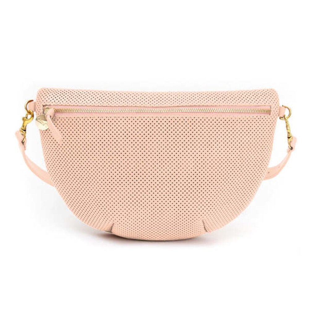 Clare V Perforated Leather Fanny Pack – Ballet Pink – Crossbody/Belt Bag